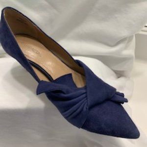 Gunmetal Blue Suede Pumps